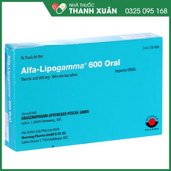 Alfa-Lipogamma 600 oral chống biến chứng tiểu đường